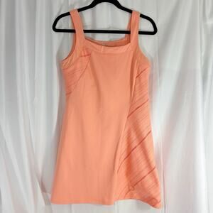 Fila Women’s Tennis tank Dress Size Large Cantaloupe Orange Athletic Activewear
